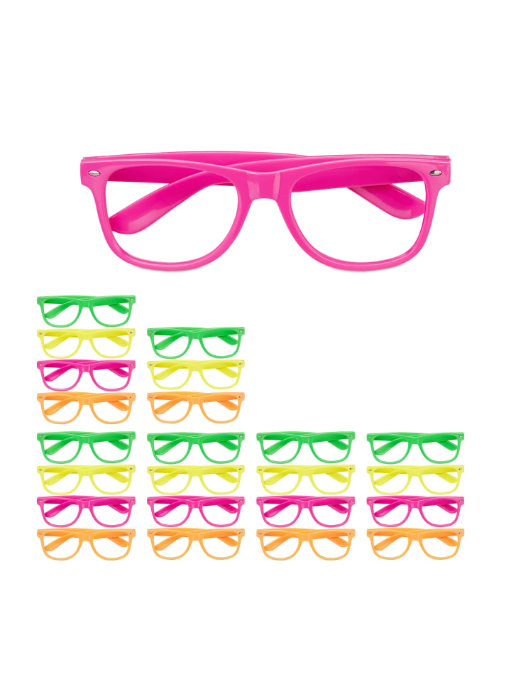 relaxdays 24x Partybrille in Bunt günstig kaufen onesize