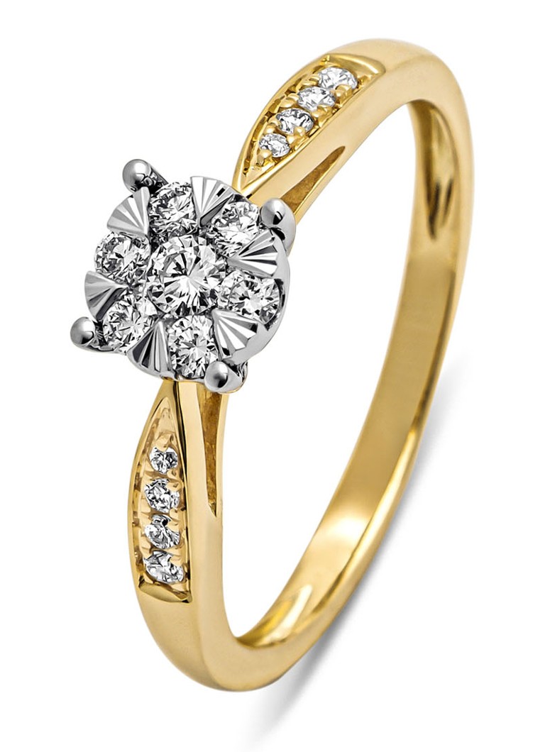 Diamantförmiger Goldring mit 0,29 ct Diamant, Enchanted