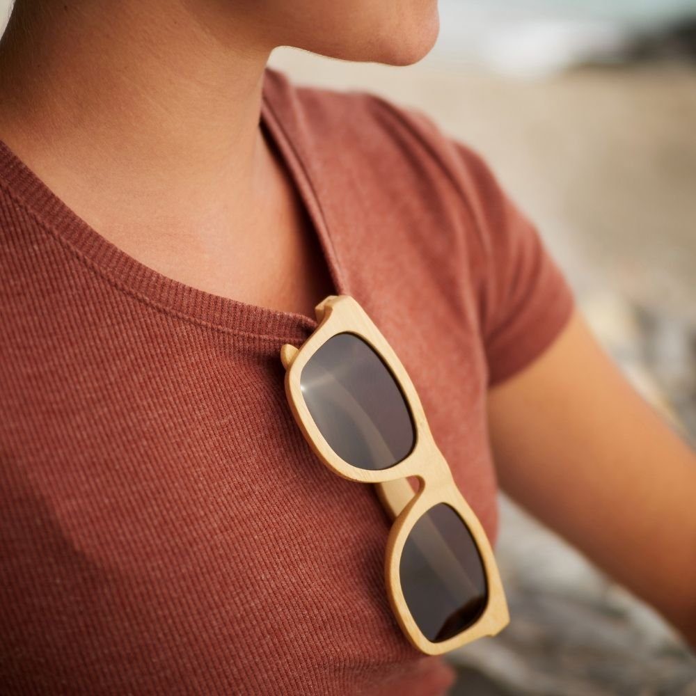 pandoo Sonnenbrille Bambus Sonnenbrille Unisex
