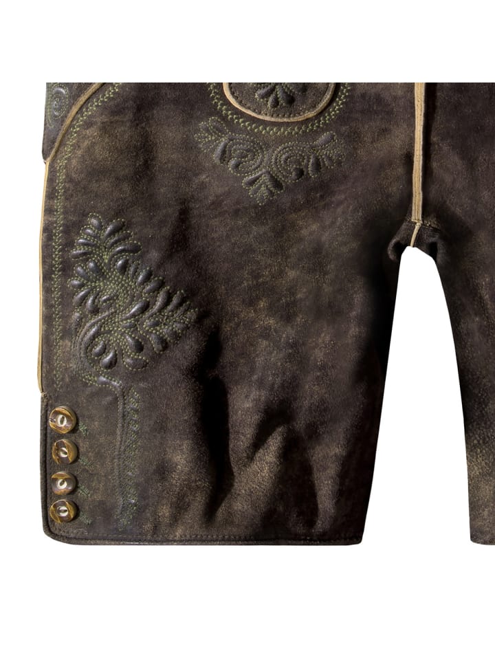 Stockerpoint Lederhose Bertl in dunkelbraun günstig kaufen