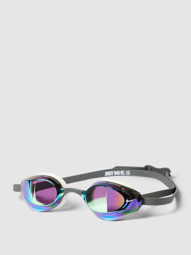 Schwimmbrille mit Label-Details Modell 'VAPOR' in mittelgrau