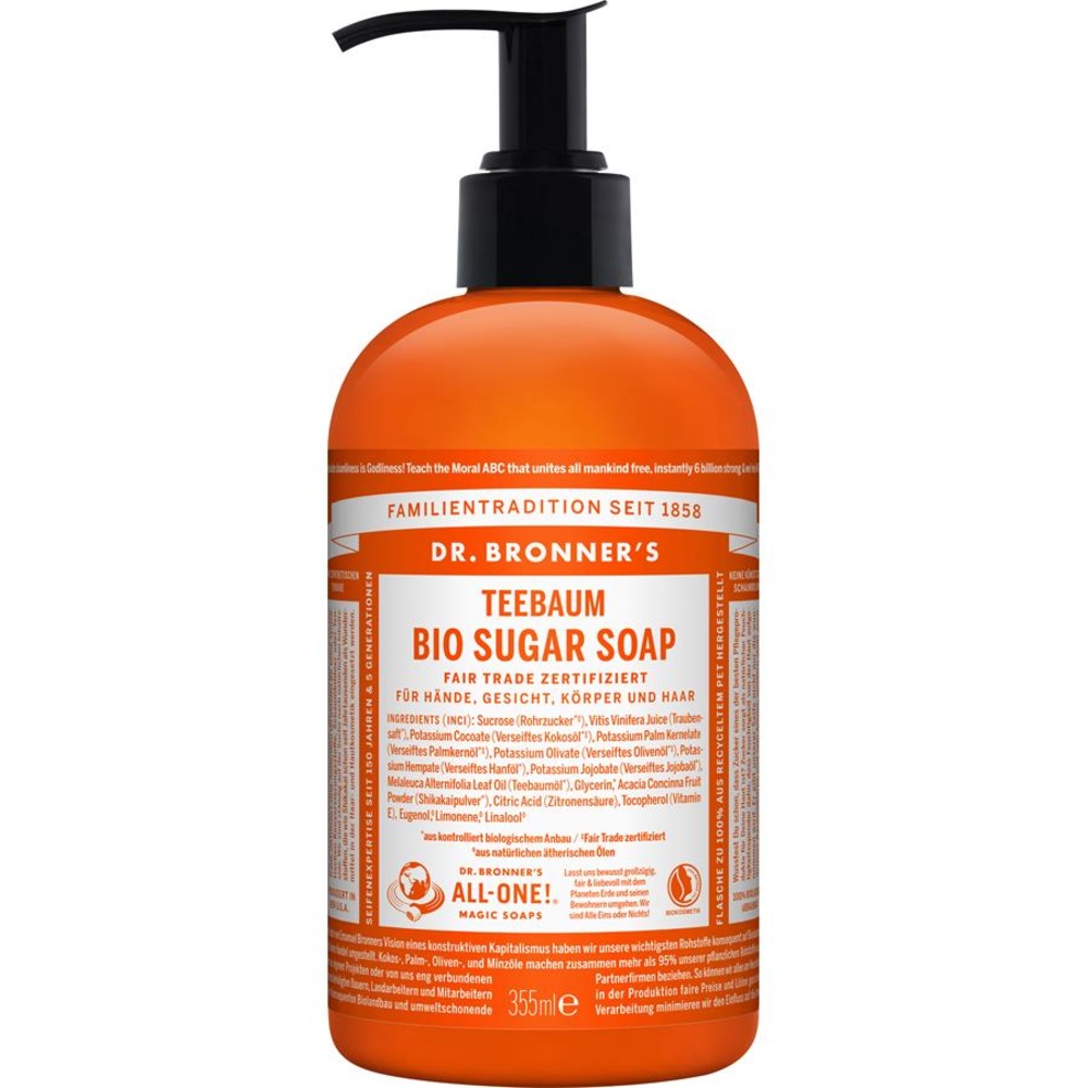 dr. bronners Savon au sucre bio Arbre à thé Savon pour le corps
