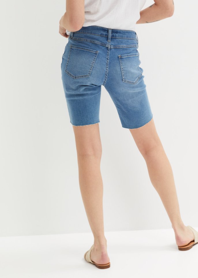 Jeans-Bermuda mit Destroy-Effekten
