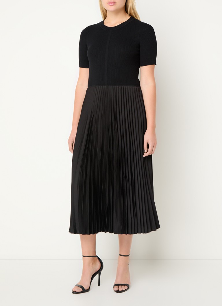 Rochie midi plisată cu model Fadri de la HUGO BOSS