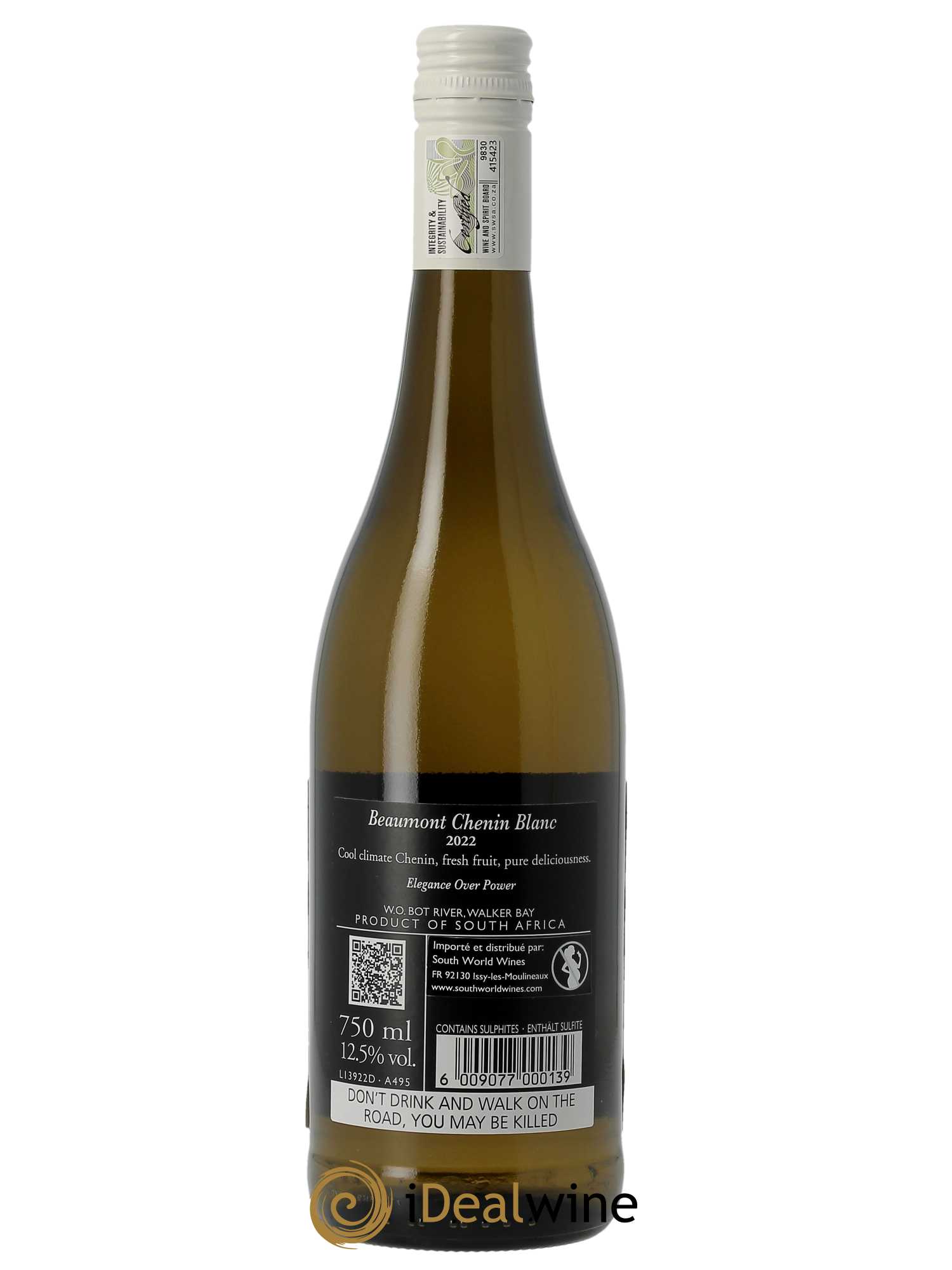 Western Cape Beaumont Family Wines Chenin blanc  2022 - Lot de 1 Bouteille