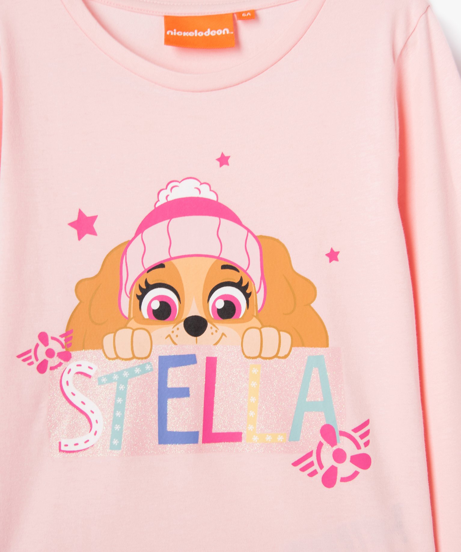 Pyjama à manches longues avec motif pailleté fille - Pat P... rose | GEMO