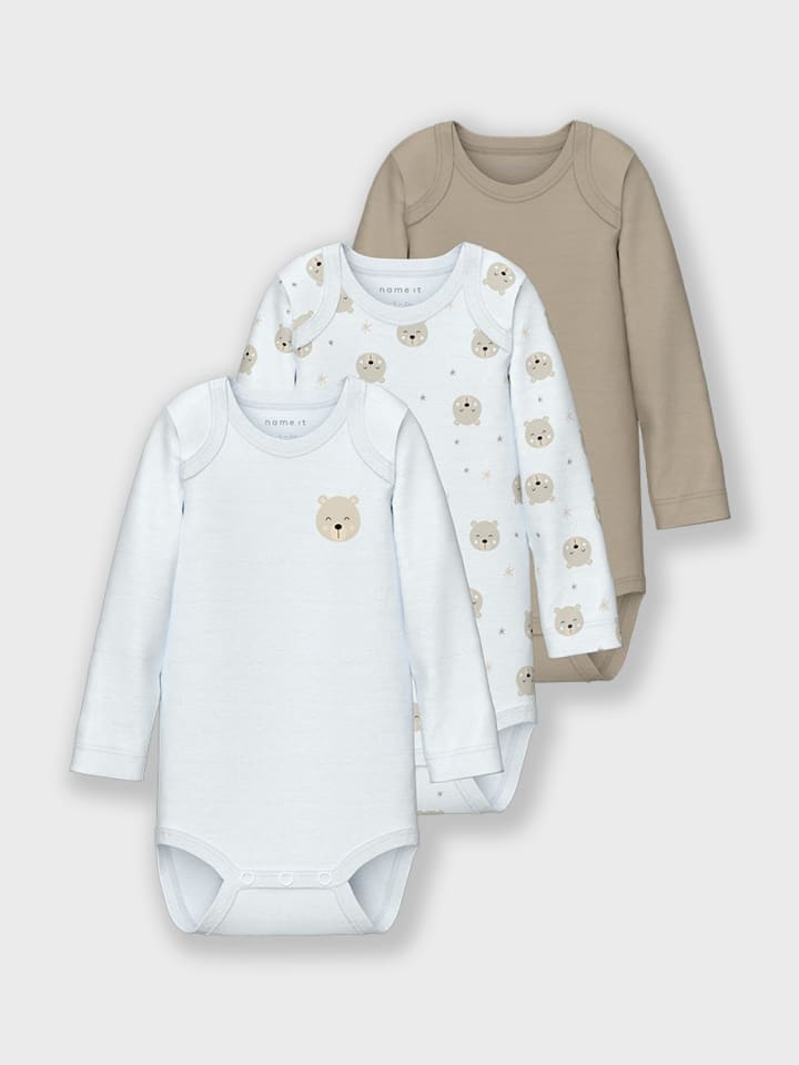 name it Body langarm 3er Pack in oxford tan günstig kaufen