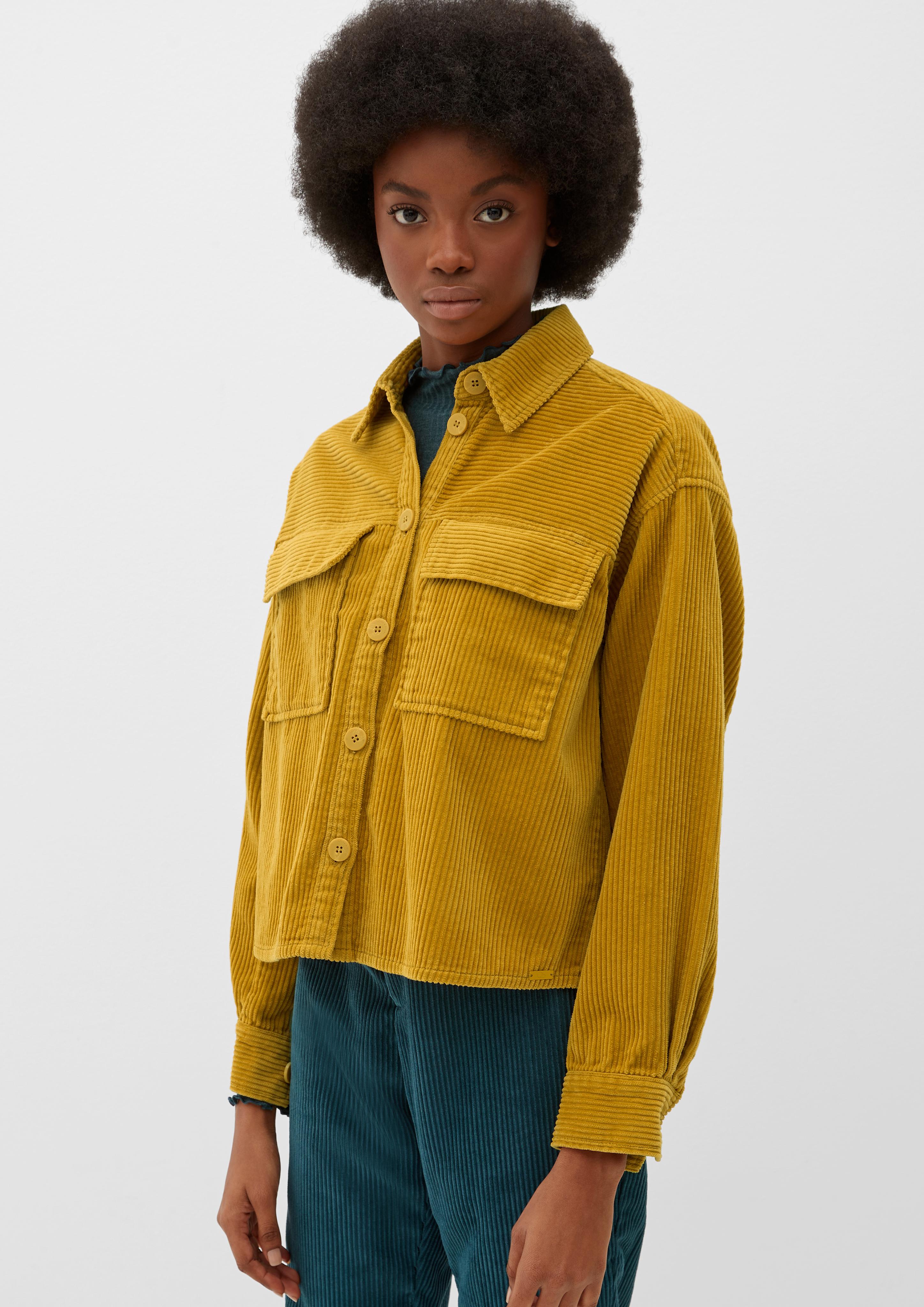 Cordbluse mit Brusttaschen  2117738-1543