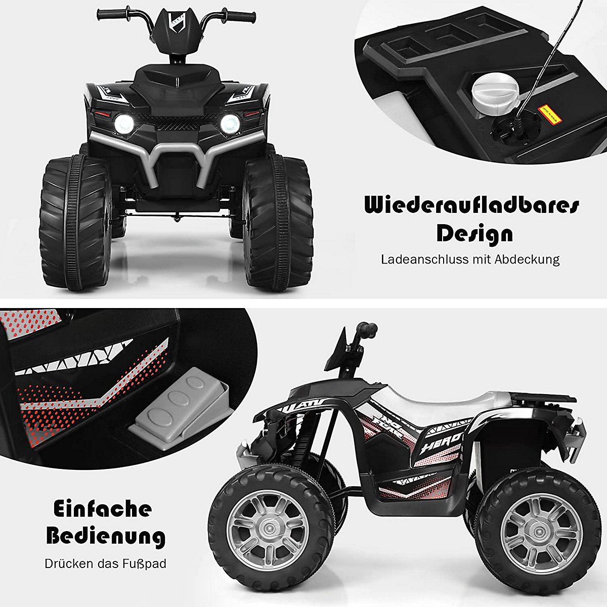 Quad 2,8-5 km/h mit Scheinwerfer