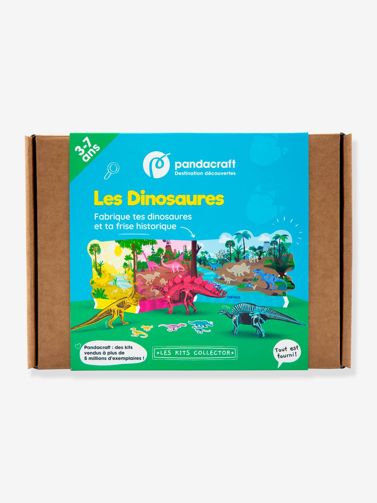 Kit collector Les dinosaures 3/7 ans PANDACRAFT bleu