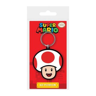 Super Mario Gummi-Schlüsselanhänger Toad 6 cm