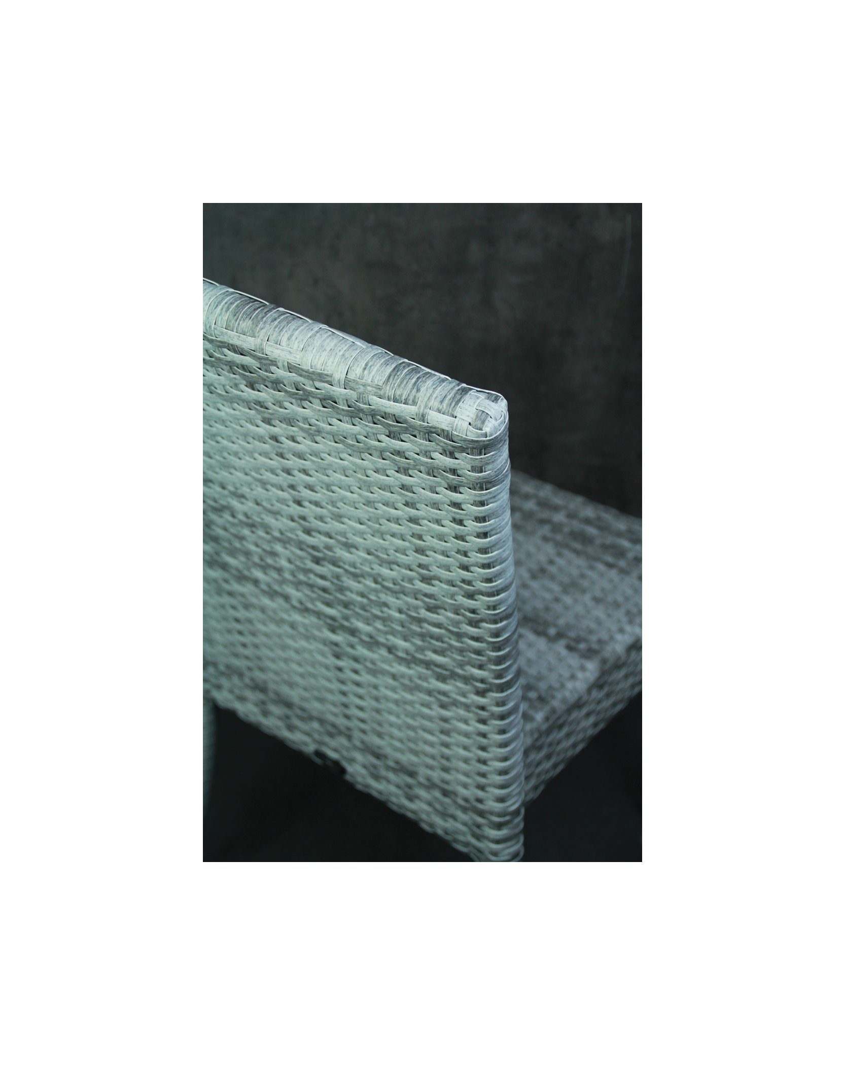 Konway Stapelstuhl MAUI (4 St), 4x KONWAY® MAUI Stapelstuhl Granit Polyrattan Sessel stapelbar