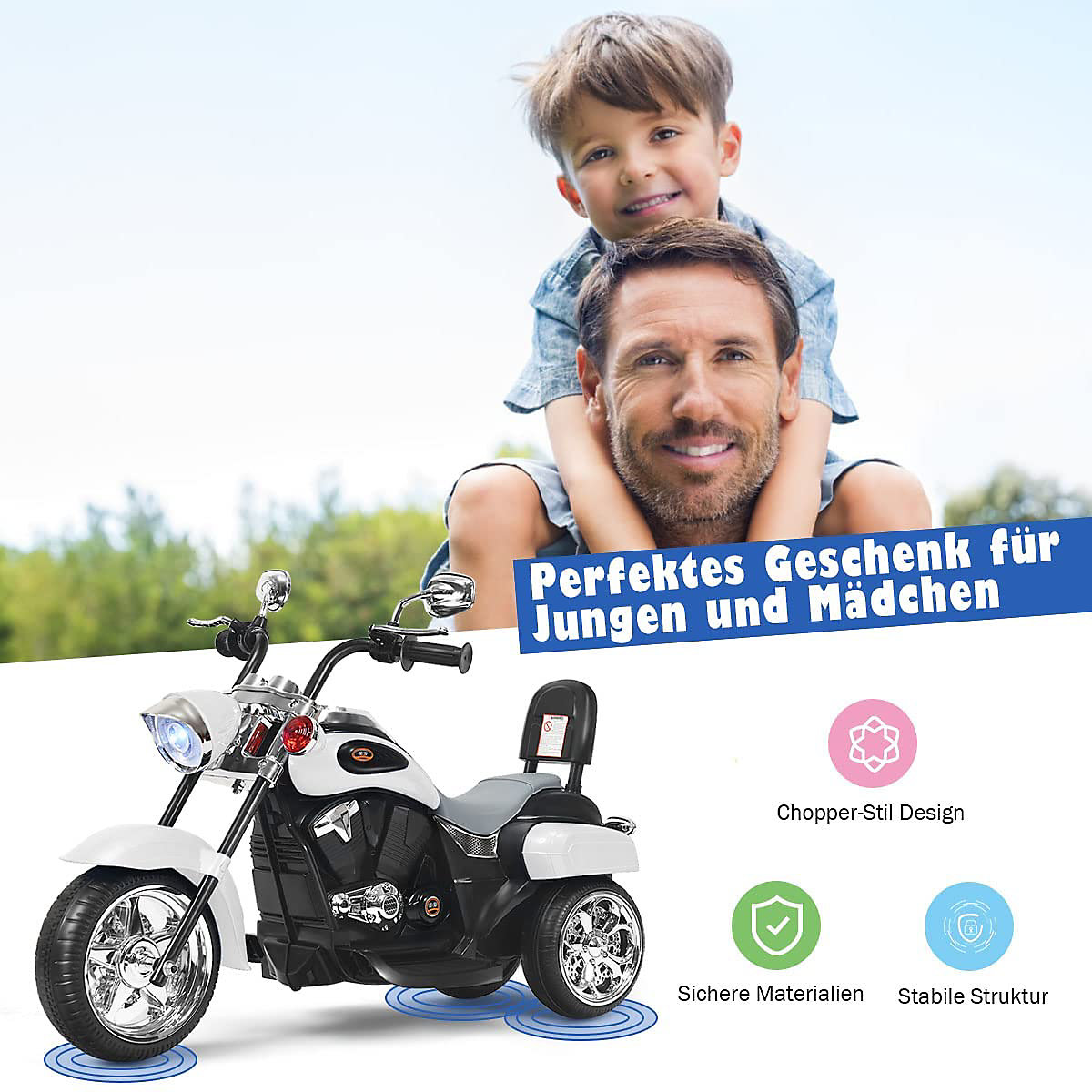 Motorrad Dreirädriges Design ab 3 Jahren