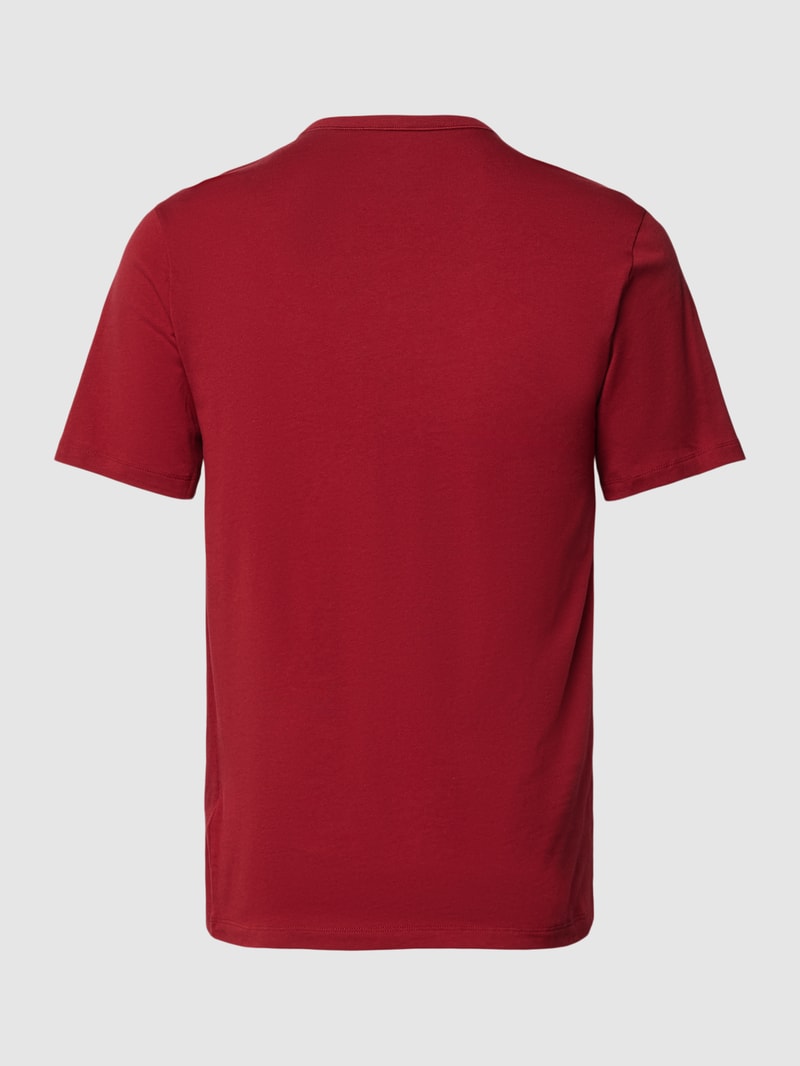 T-Shirt mit geripptem Rundhalsausschnitt im 3er-Pack in dunkelblau