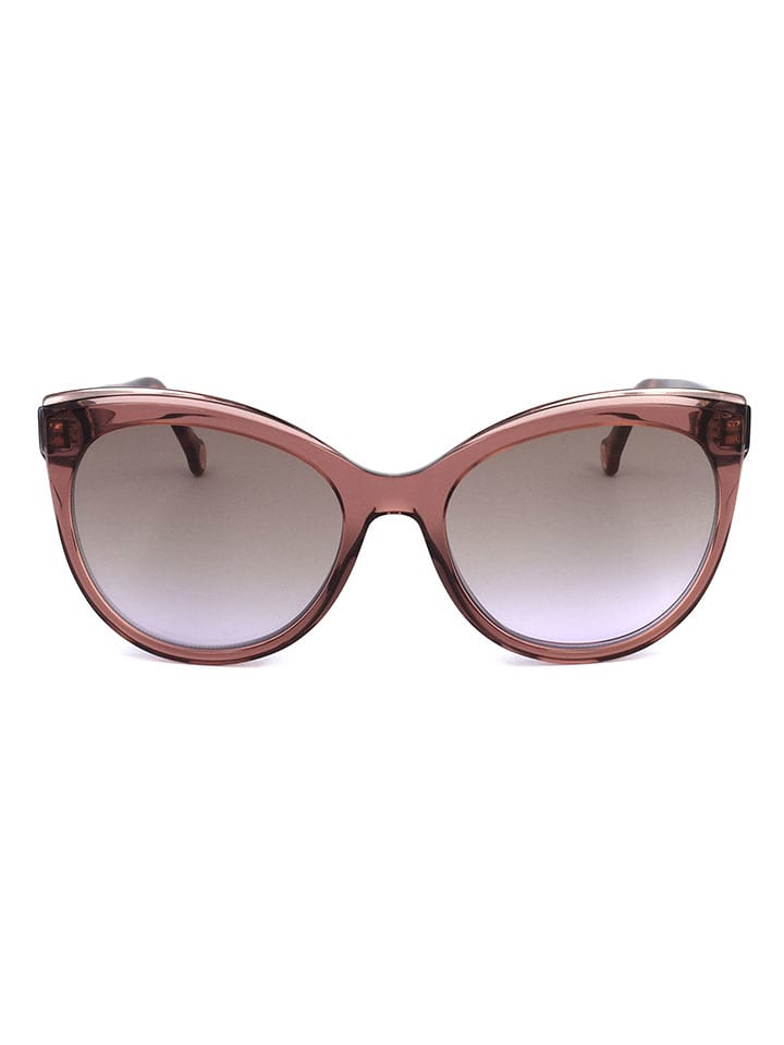 Carolina Herrera Damen-Sonnenbrille in Hellbraun günstig kaufen 57
