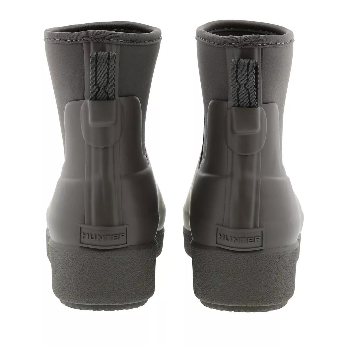 HUNTER Stiefeletten taupe Regenstiefel