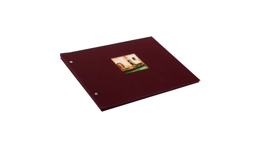 goldbuch Schraubalbum Bella Vista bordeaux mit schwarzen Seiten, 39x31 cm