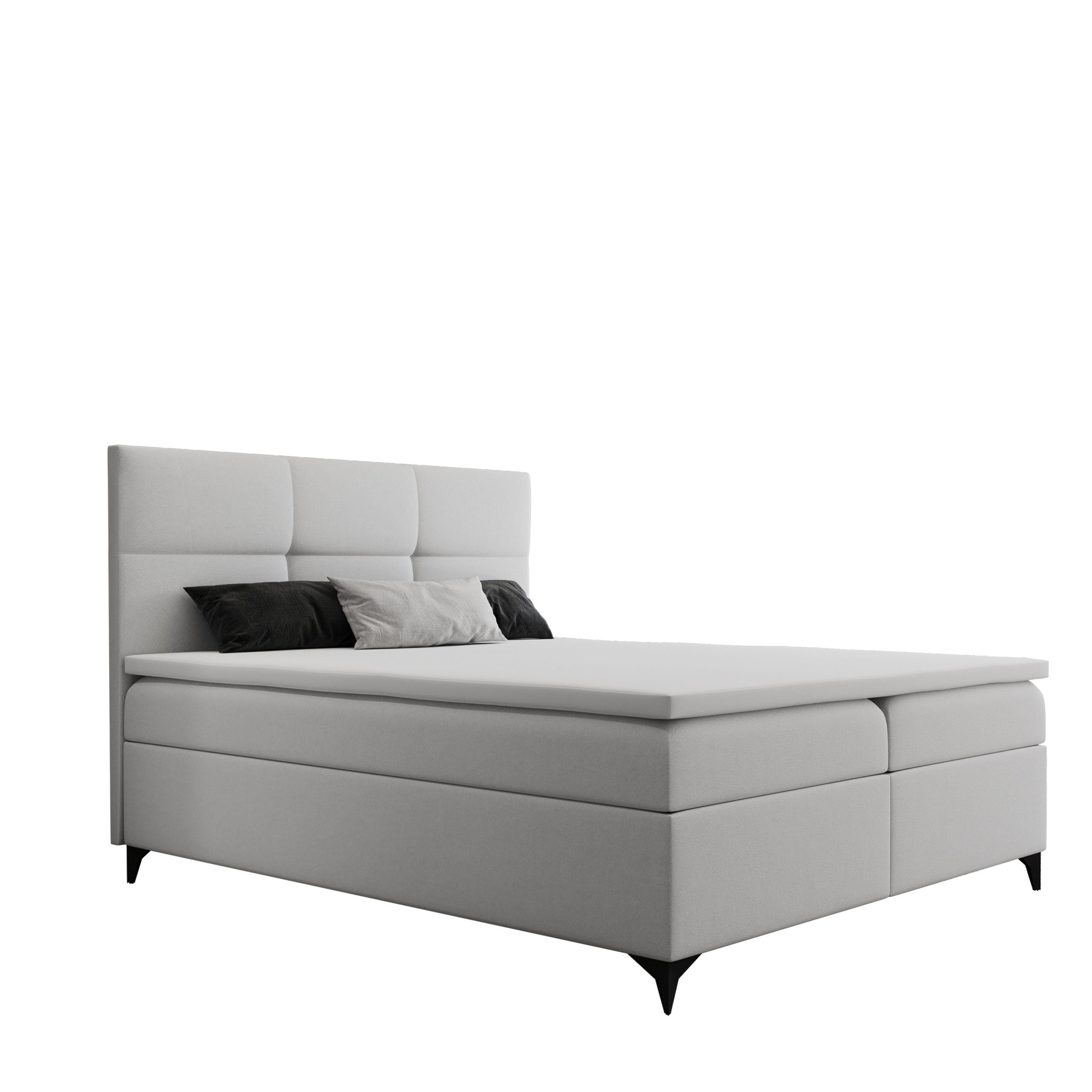 Stylefy Boxspringbett Libra (Schlafzimmerbett, Bett), 140/160/180/200 x 200 cm, wahlweise mit Topper, mit Taschenfederkern Matratze, Bettkasten, Kopfteil gepolstert