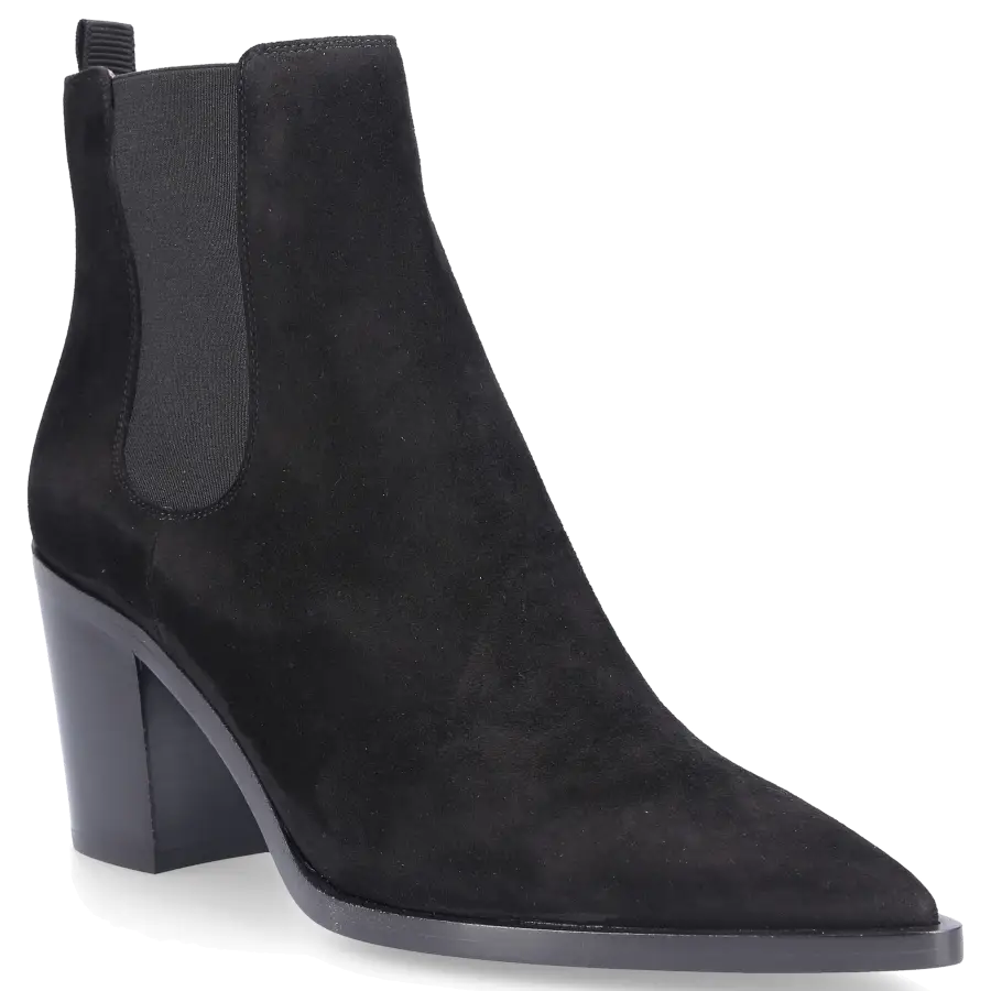 Gianvito Rossi - Chelsea Boots ROMNEY Veloursleder - schwarz