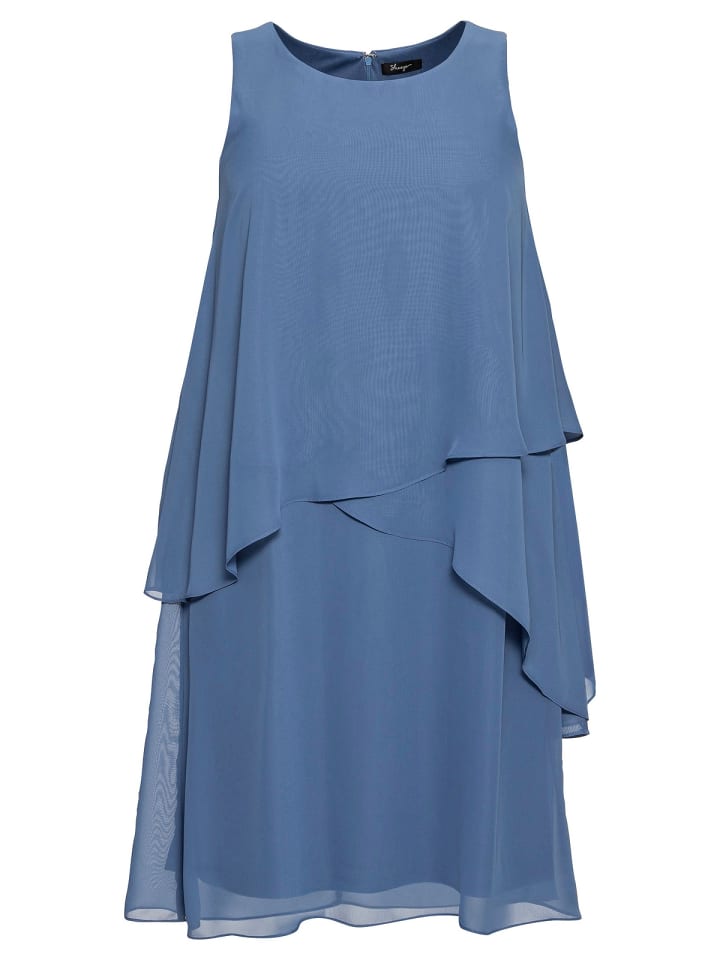 sheego Cocktailkleid in rauchblau günstig kaufen