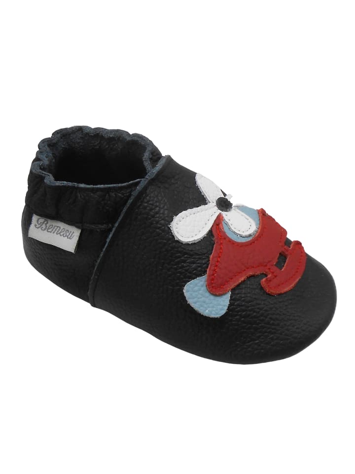 Yalion Leder-Krabbelschuhe 