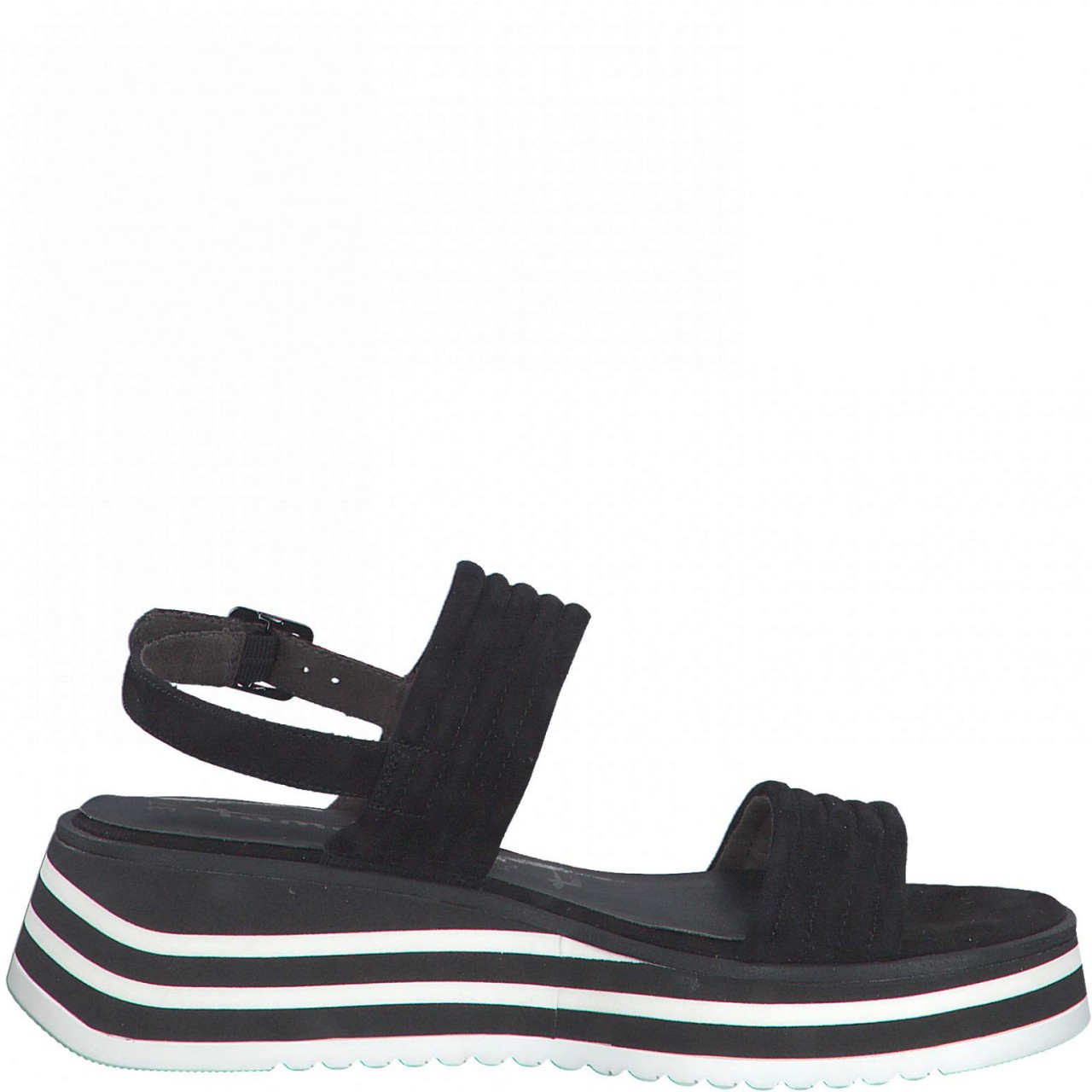 TAMARIS Komfort Sandalen schwarz Da.-Sandalette