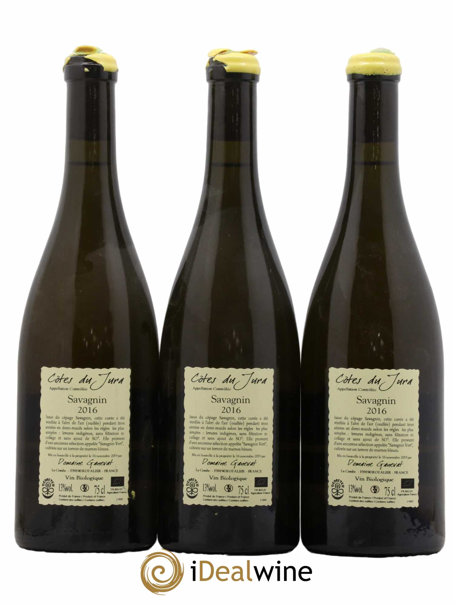 Côtes du Jura Les Chalasses Marnes Bleues Jean-François Ganevat (Domaine)  2016 - Lot de 3 Bouteilles