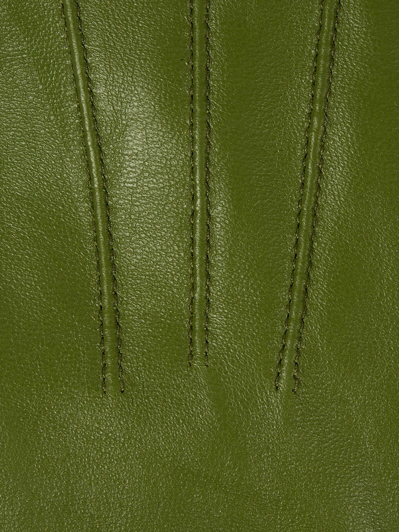 Lederhandschuhe aus Lammnappa in khaki