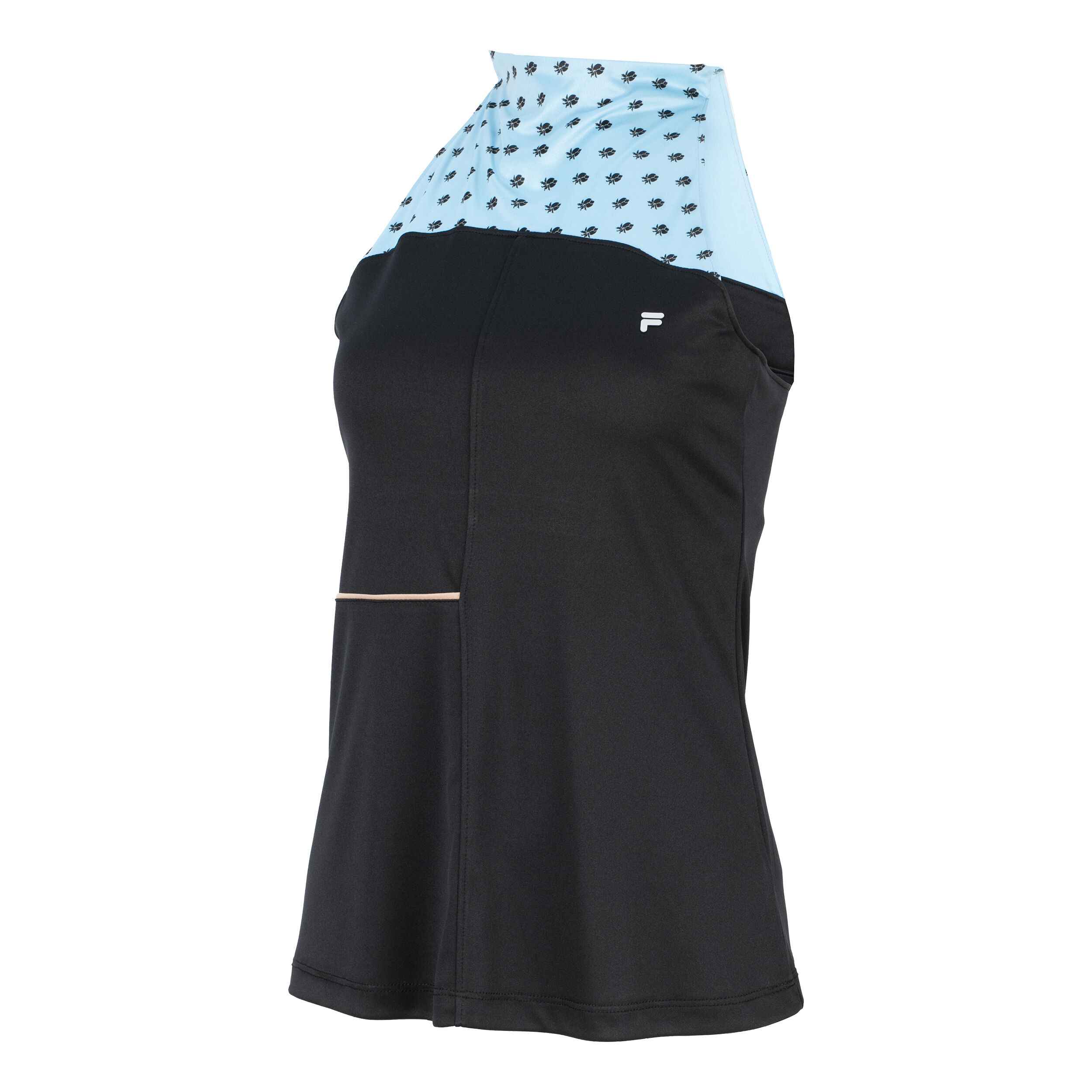 Lottie Tank-Top Damen - Schwarz, Hellblau