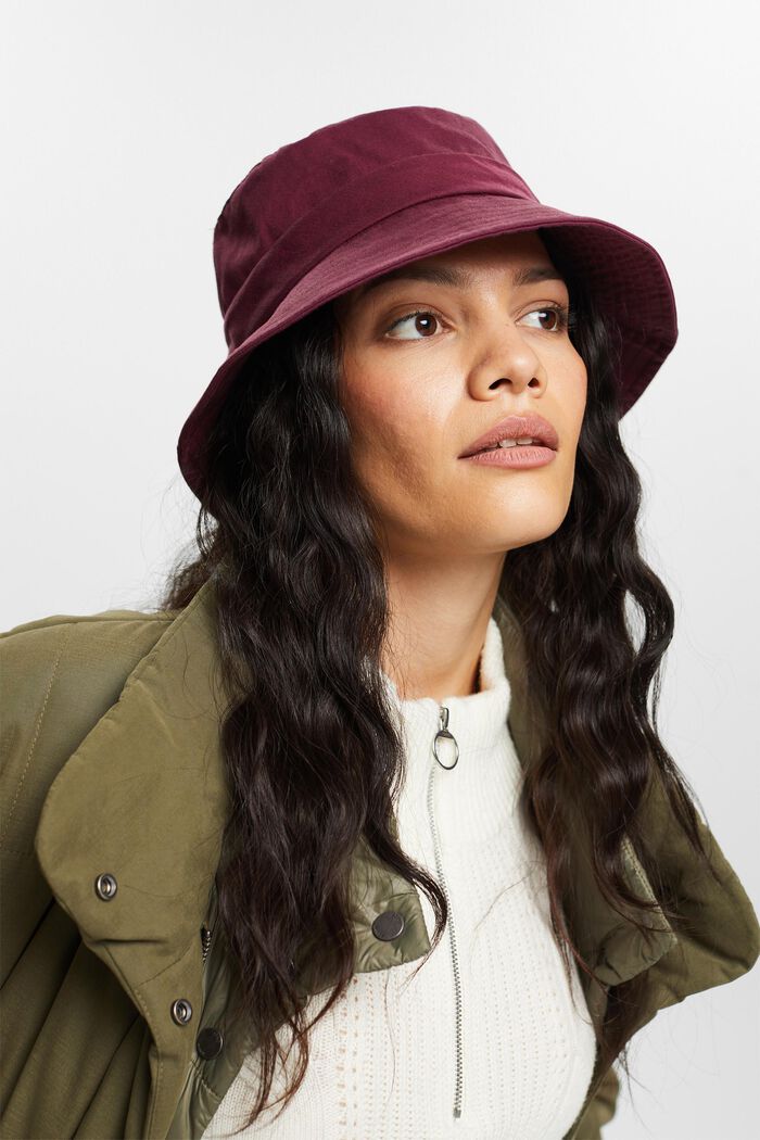 Bucket Hat aus Twill mit Bindeschleife