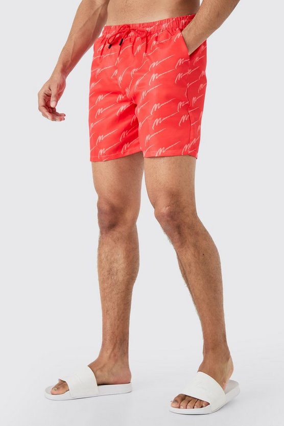 Mittellange Man Signature Badehose