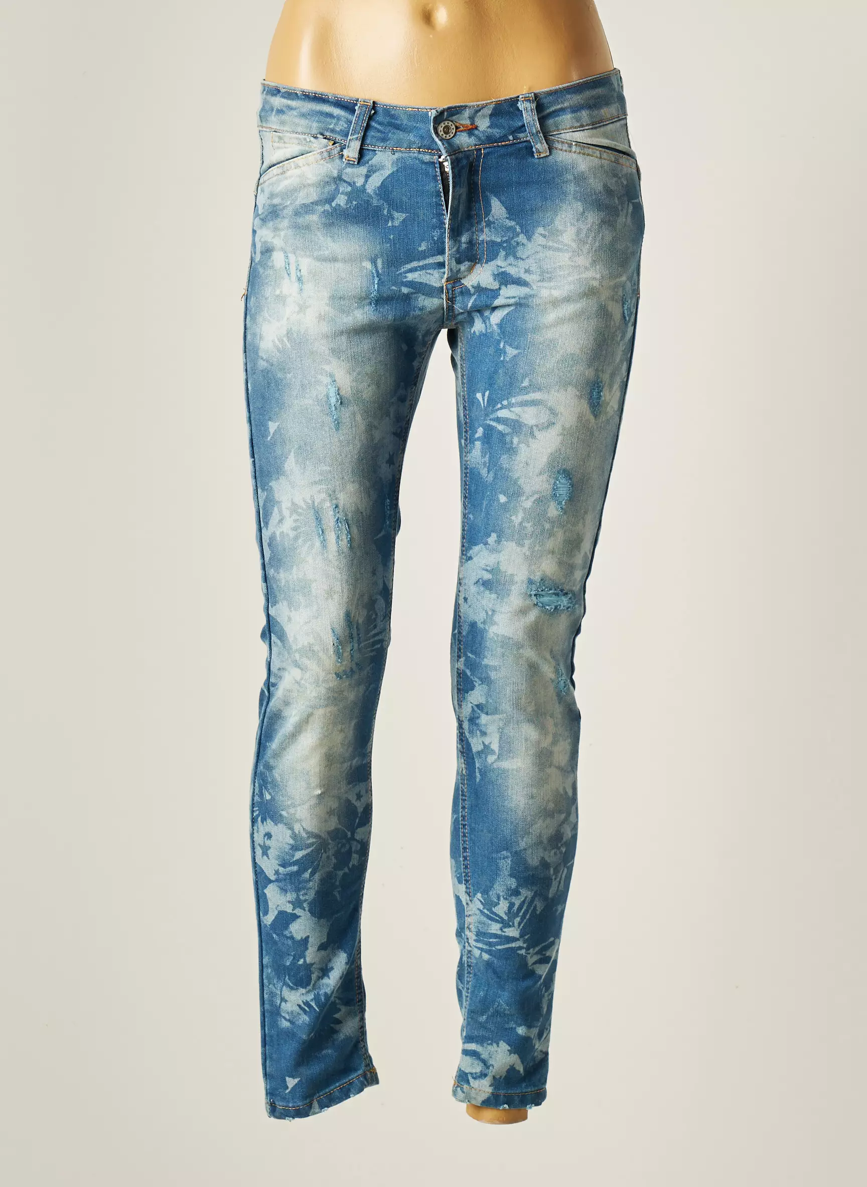 De Angelis Jeans Coupe Slim Femme couleur bleu