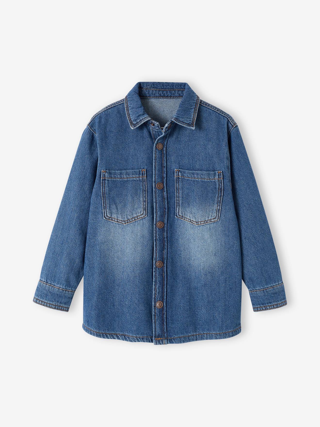Chemise en jean garçon stone