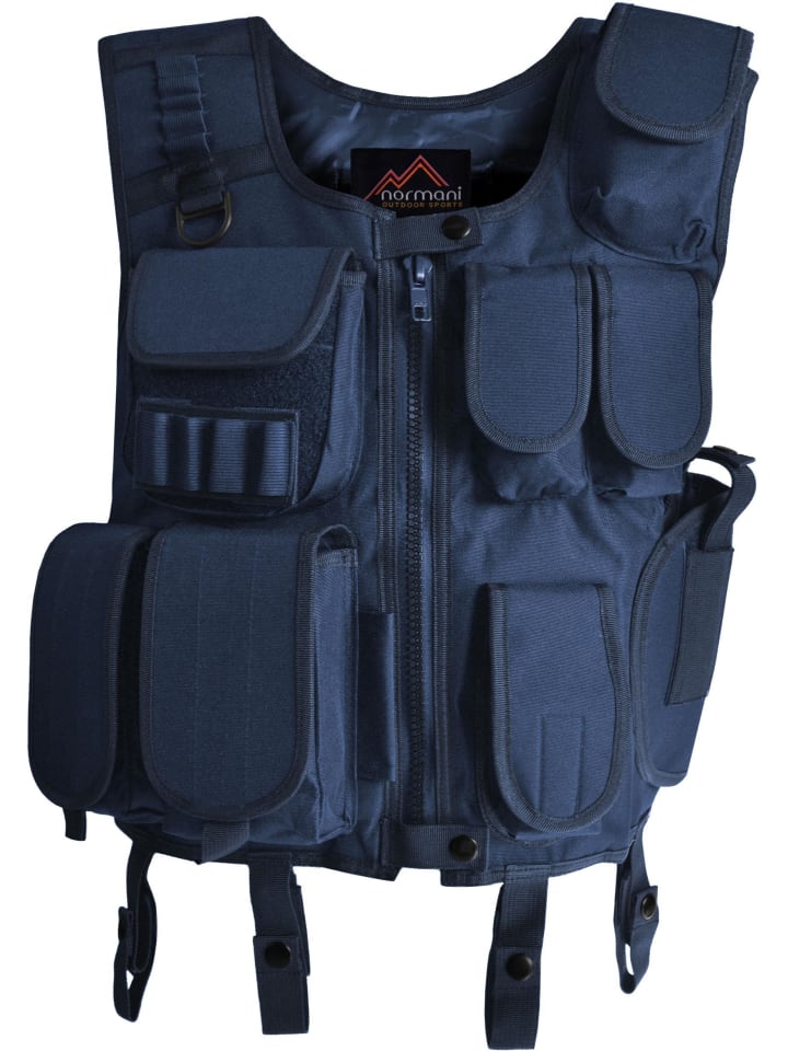Normani Outdoor Sports Weste mit abnehmbarem Klett-Patch Tac Charge-V in NAVY günstig kaufen