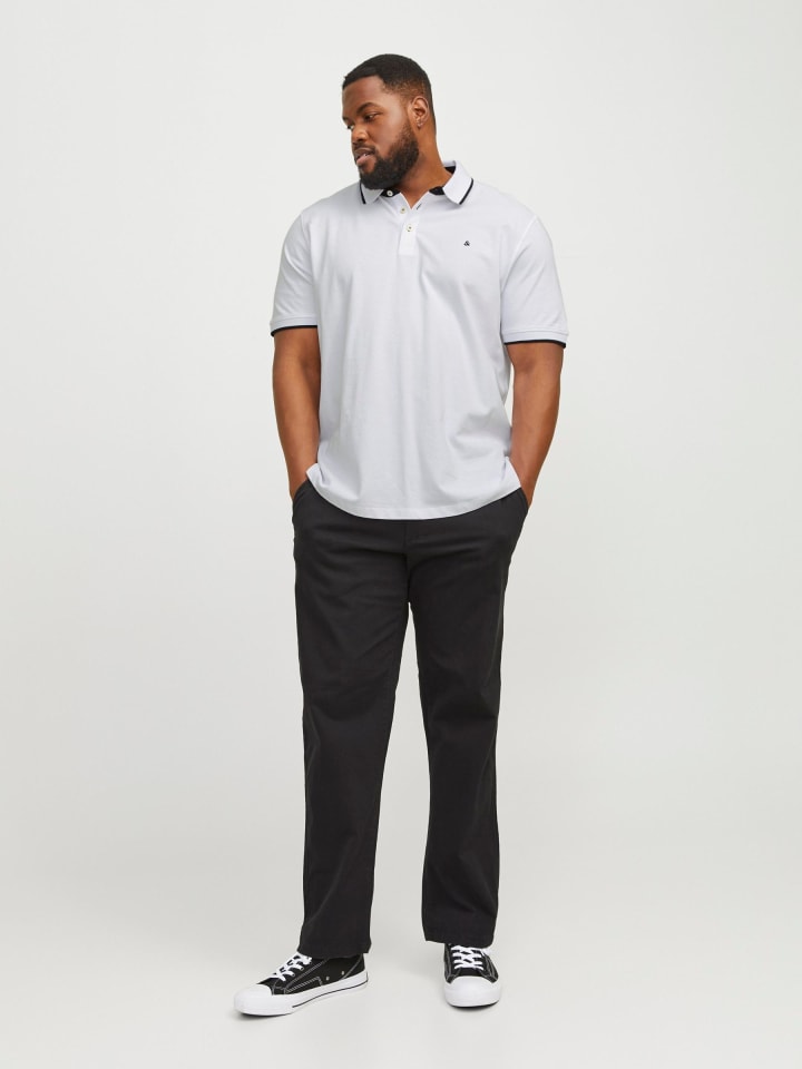 JACK & JONES PLUS Poloshirt in White günstig kaufen