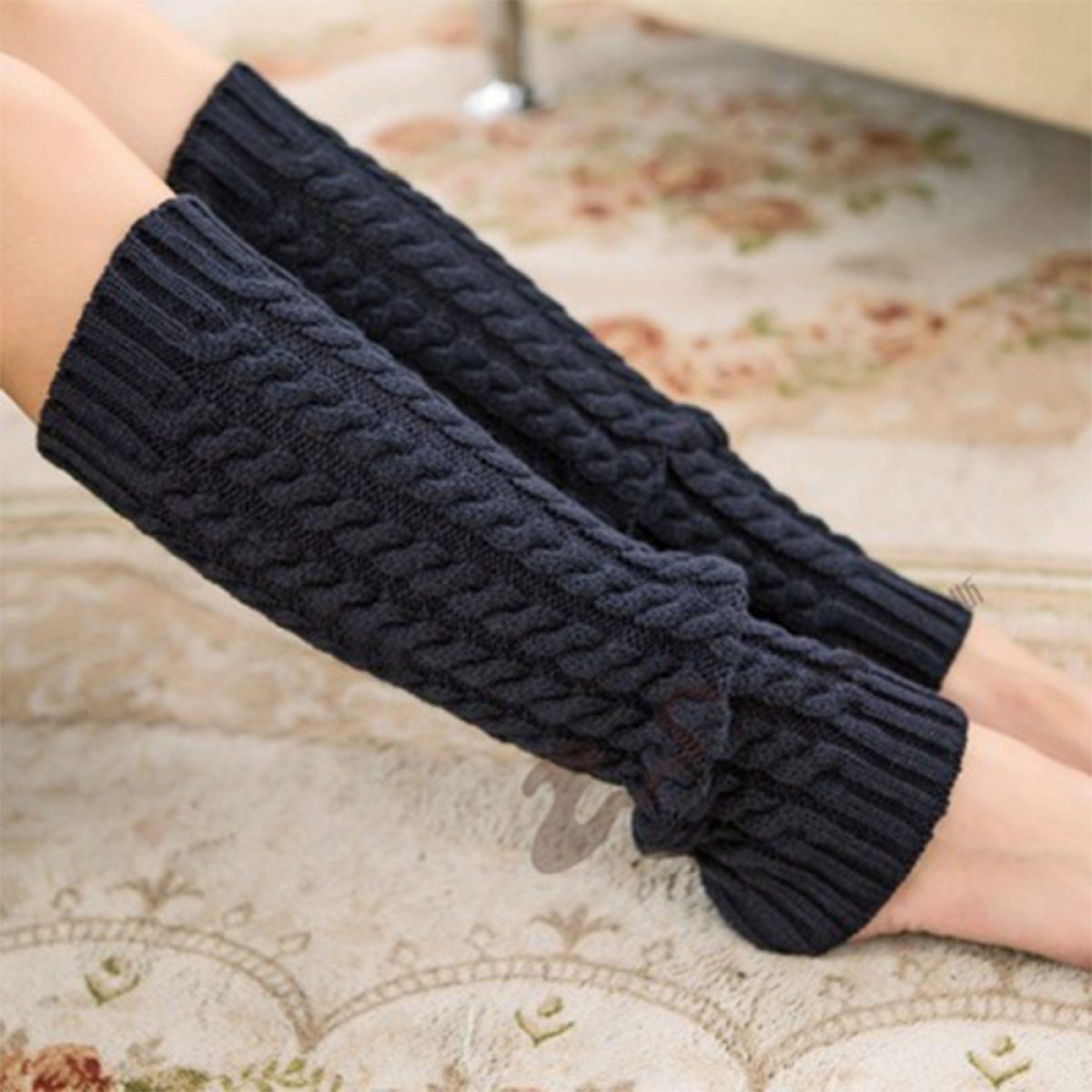 JedBesetzt Beinstulpen Beinwärmer Winter Strick Häkelarbeit Legwarmers Verdicken