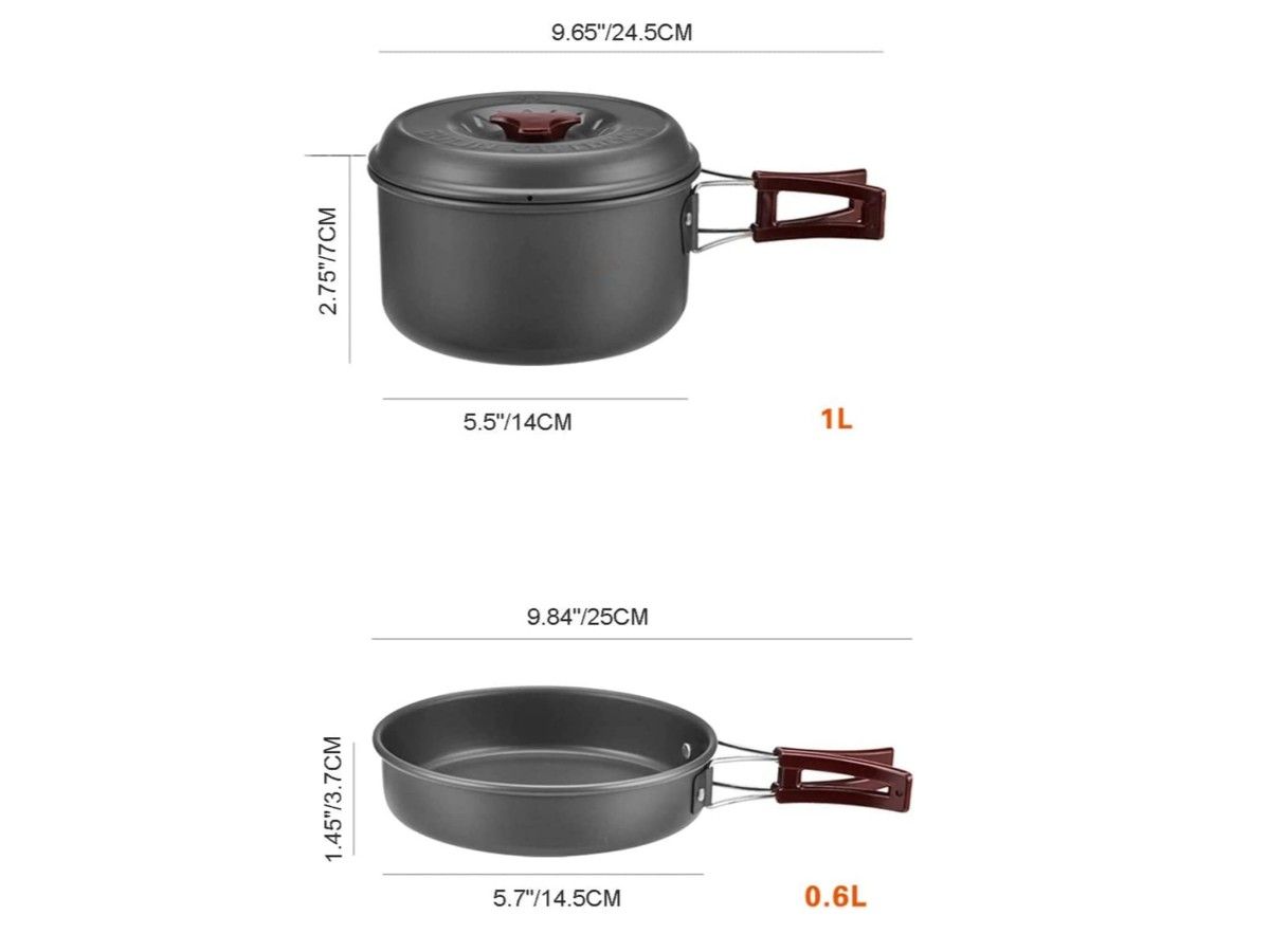 Bulin Camping Kochgeschirr Set 9-Teilig 1 Person