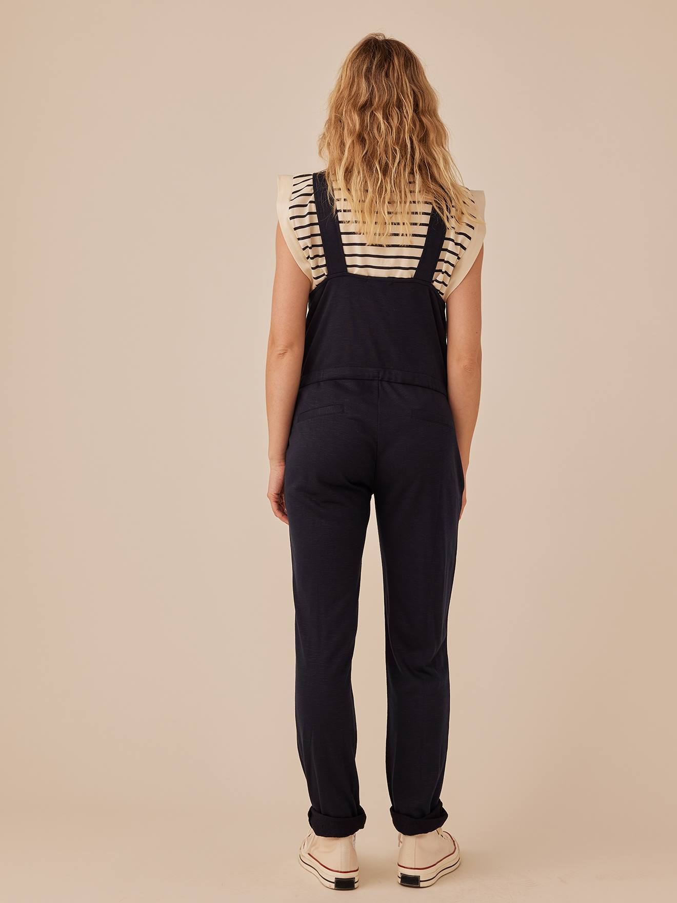 Envie de Fraise Umstands-Latzhose aus leichter Sweatware ENVIE DE FRAISE - marine