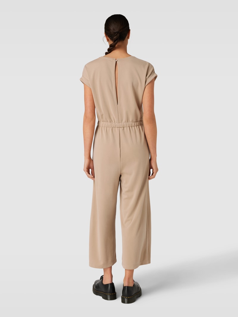 Jumpsuit mit Schlüsselloch-Ausschnitt in taupe