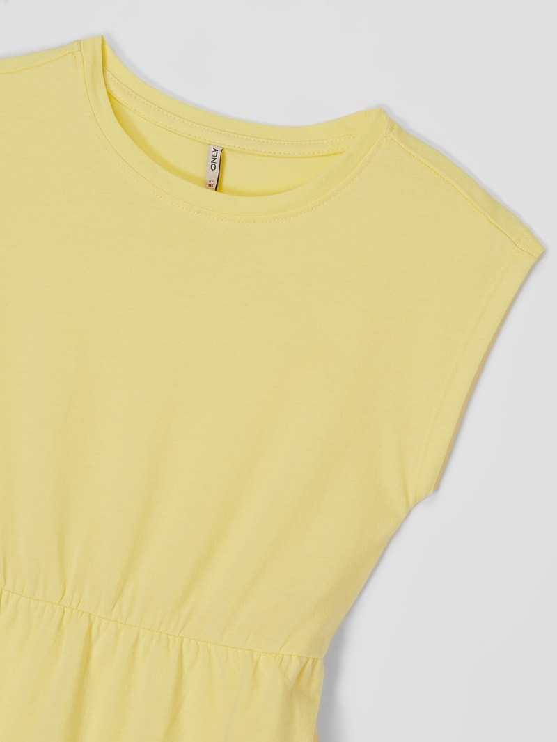 Jerseykleid in Wickel-Optik Modell 'May' in hellgelb
