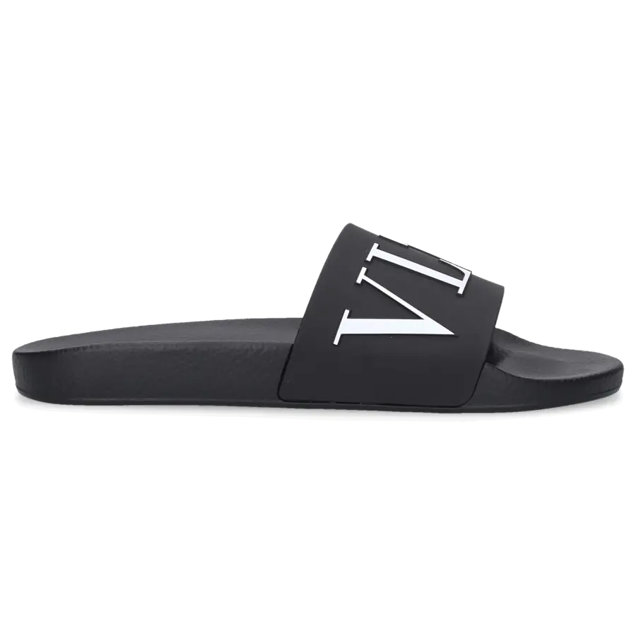 Valentino Garavani - Badeschuhe VLTN Kautschuk - schwarz