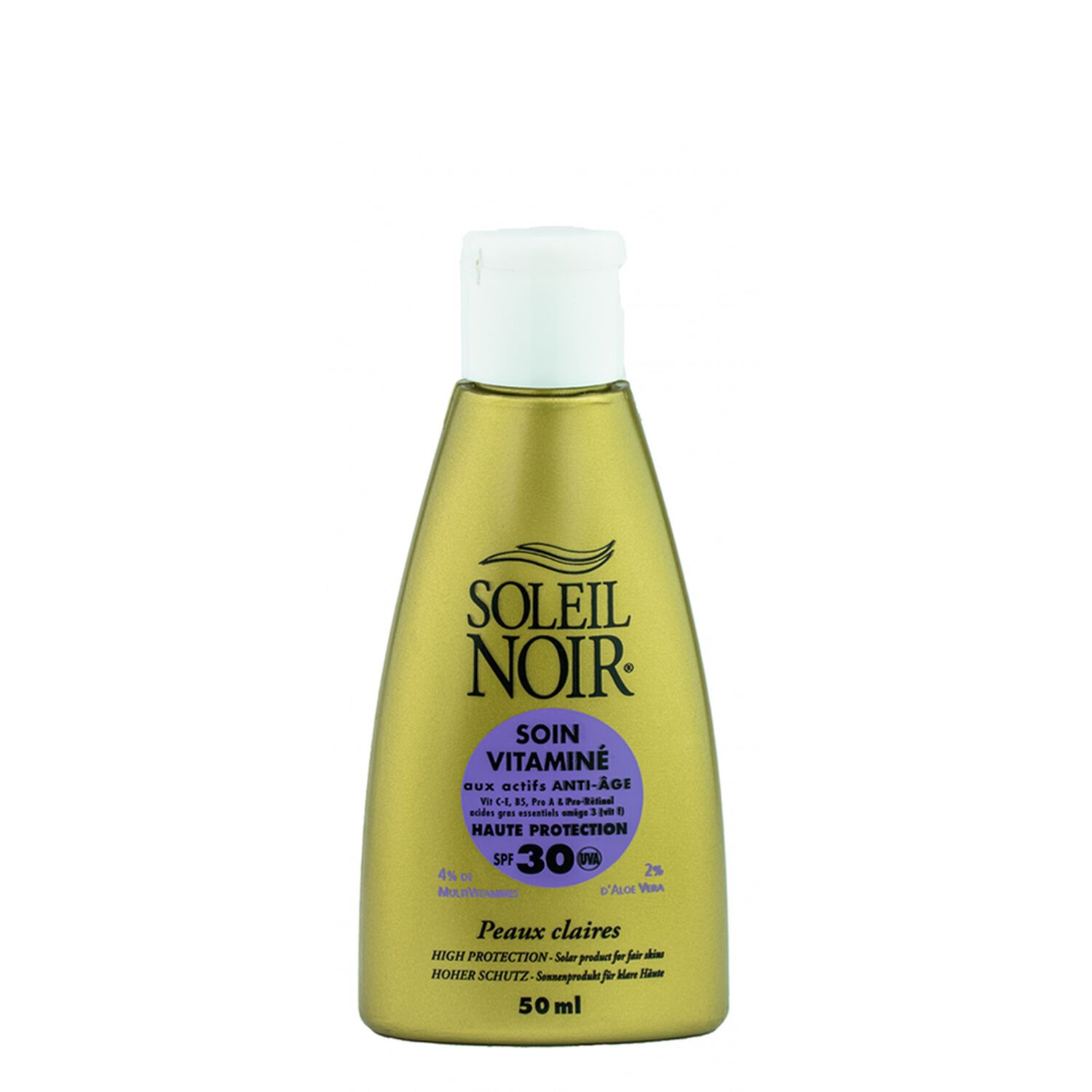 Soleil Noir Soin Vitaminé SPF30 Peaux Claires 50 ml