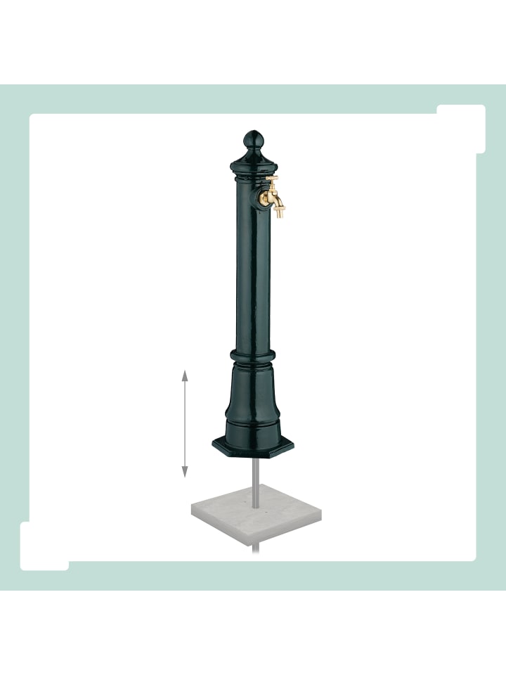 relaxdays Standbrunnen in Dunkelgrün - (B)18 x (H)80 x (T)20,5 cm günstig kaufen onesize