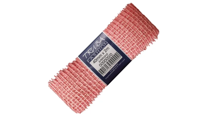 TRUBA 100% Natur Juteband rosa 2 m