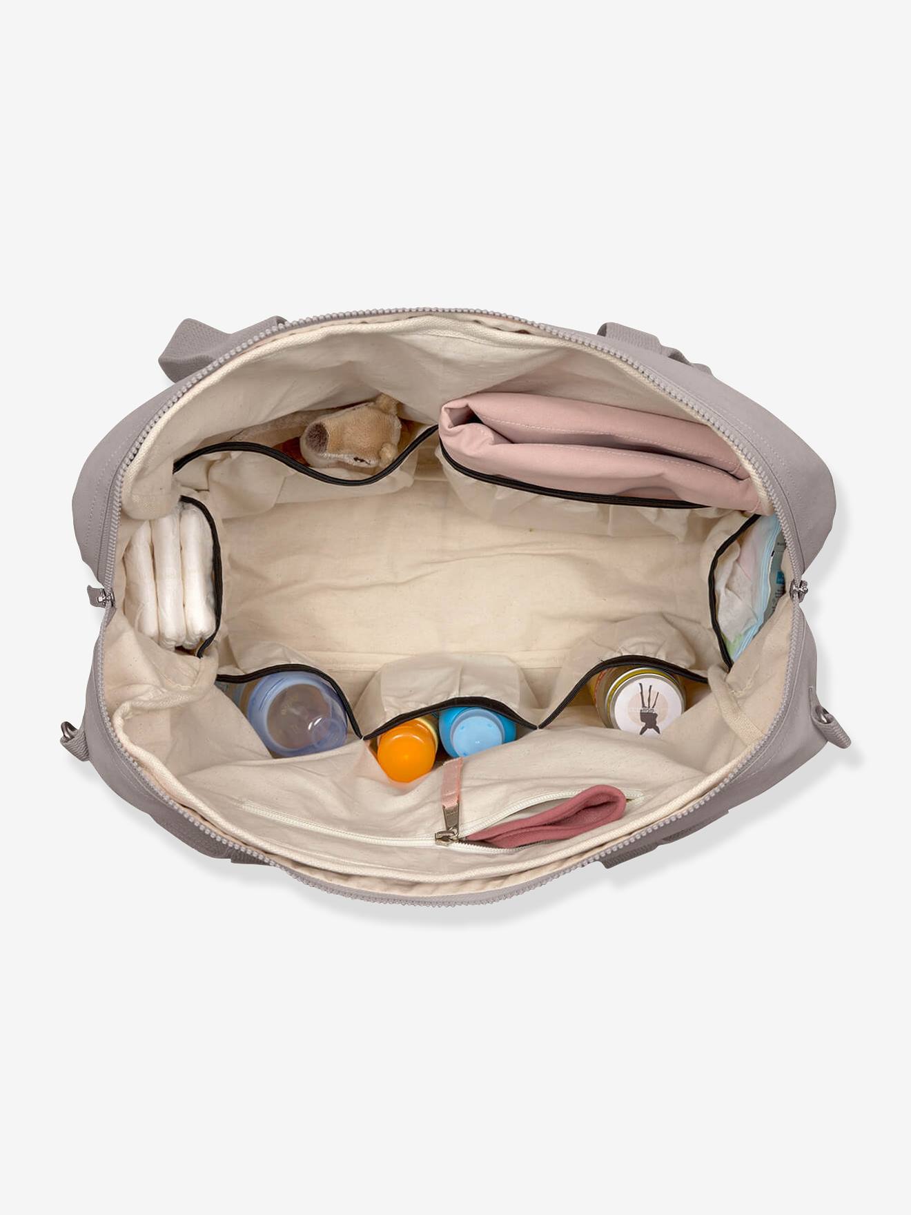 Sac à langer Green Label LÄSSIG Coton Essential taupe