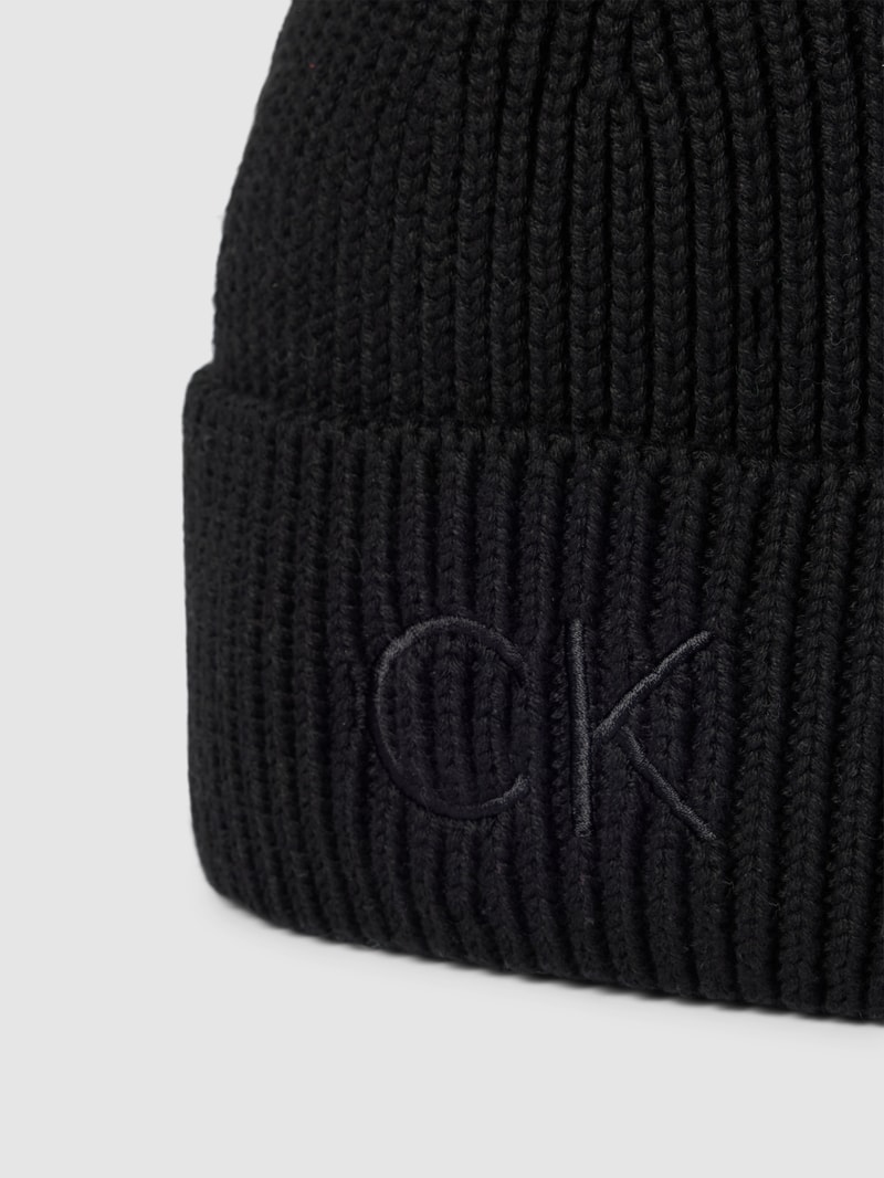 Mütze mit Logo-Stickerei in schwarz