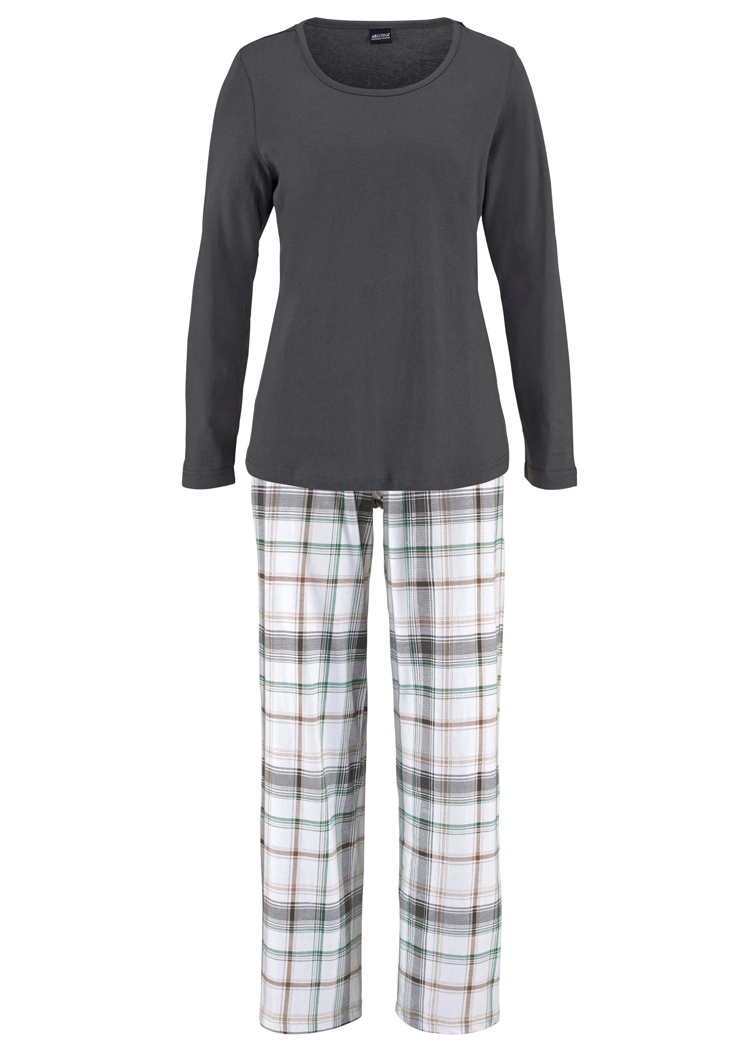 Arizona Pyjama (2 tlg., 1 Stück) mit Karomuster