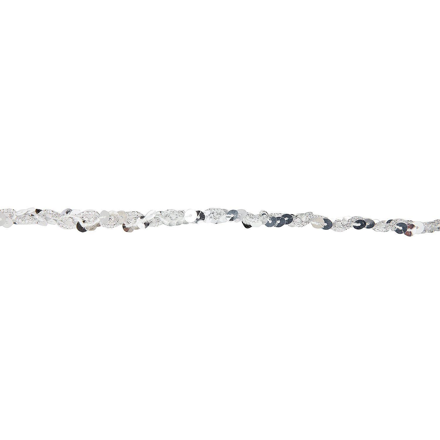 Metallic-Paillettenband, silber, Breite: 10 mm, Länge: 3 m