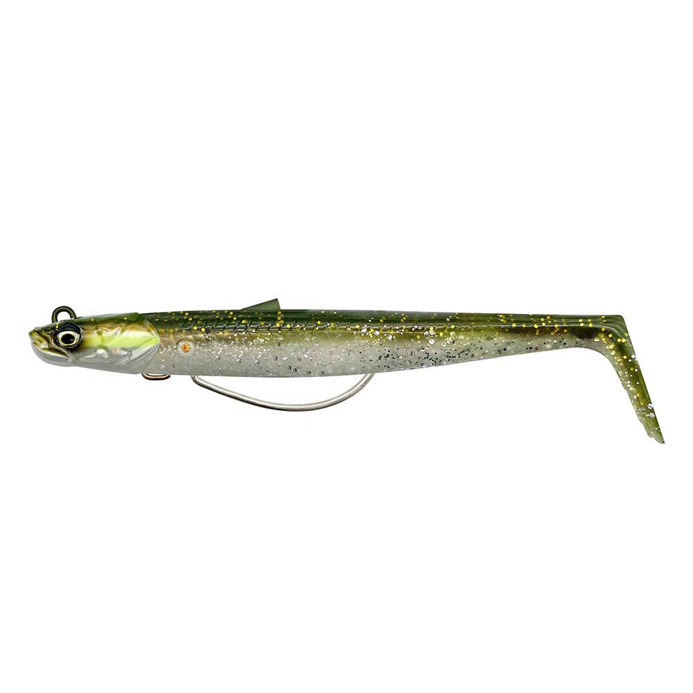 Isca artificial macia Savage Gear Sandeel V2 WL, 11,5 cm, 22 g (2 corpos + 1 cabeça de jig)