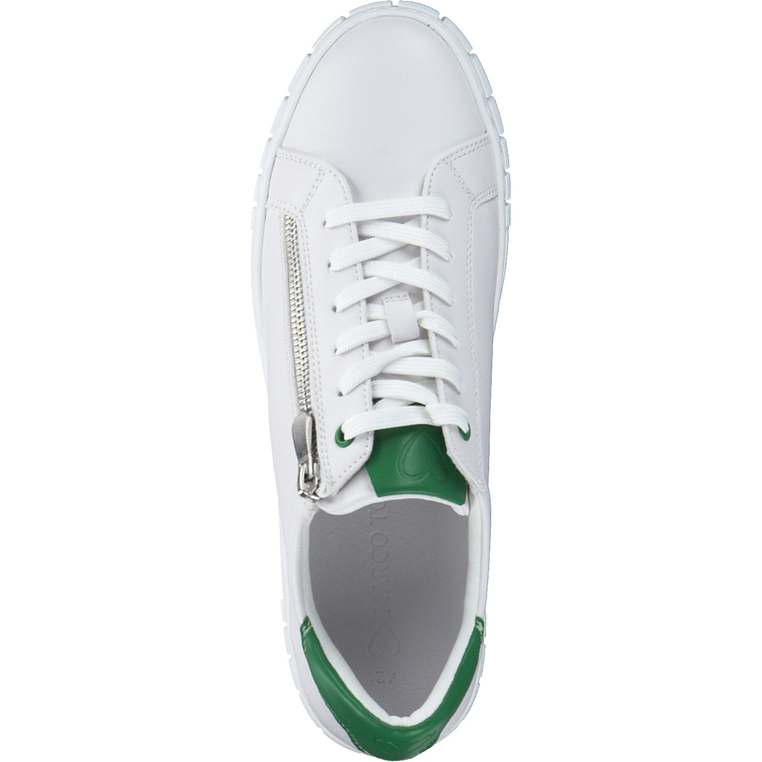 Marco Tozzi 23764, Schnürschuhe, Damen, WHITE/GREEN